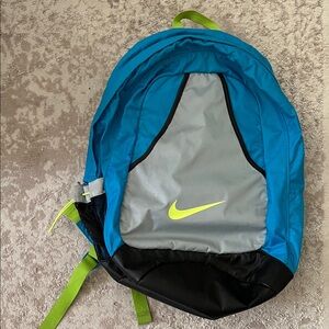 Used Nike Vibrant Blue and Gray Backpack